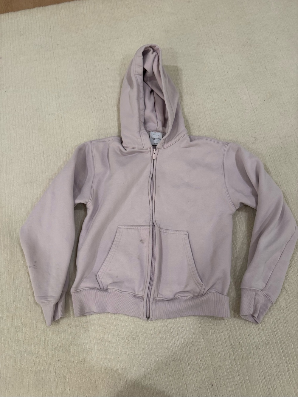 Aritzia Sweat fleece pink Zip-Up Hoodie